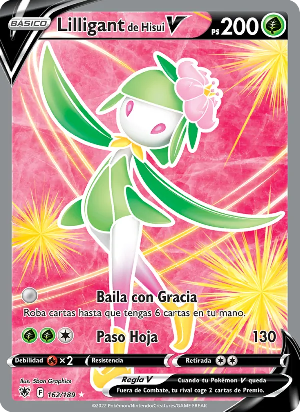 Carta Lilligant de Hisui V de la expansión Resplandor Astral, número 162/189