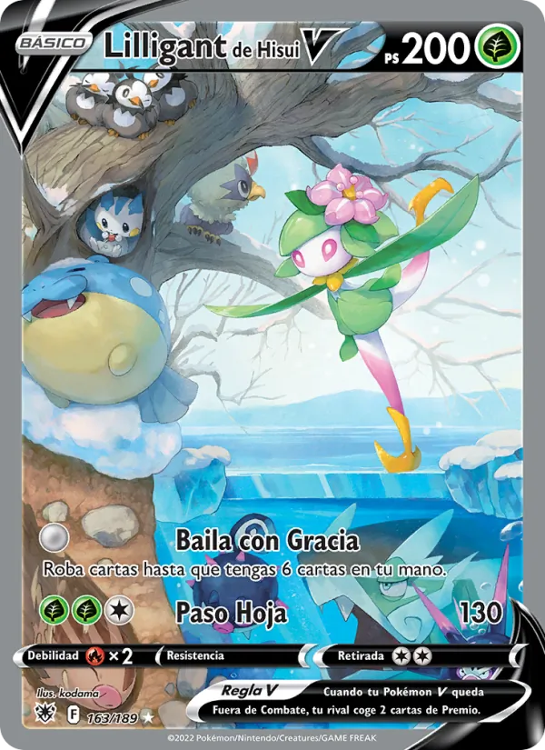 Carta Lilligant de Hisui V de la expansión Resplandor Astral, número 163/189