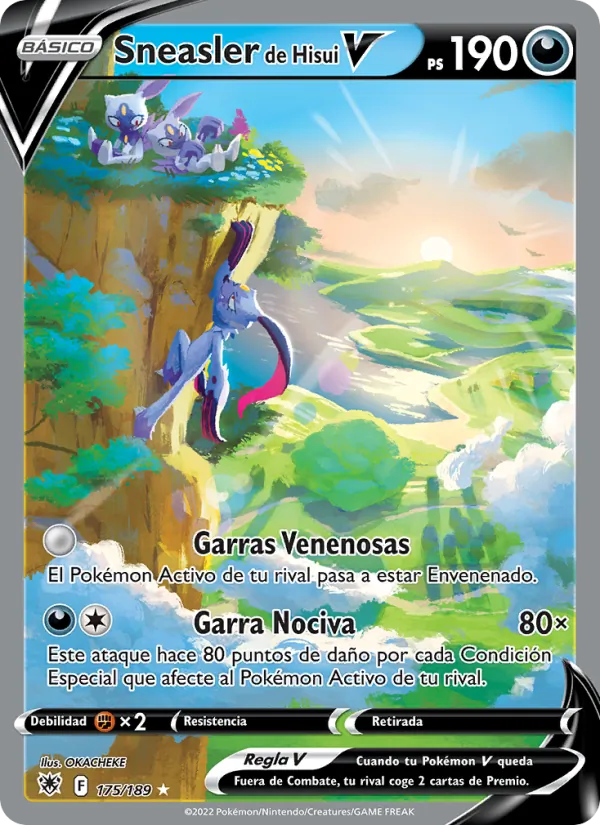 Carta Sneasler de Hisui V de la expansión Resplandor Astral, número 175/189