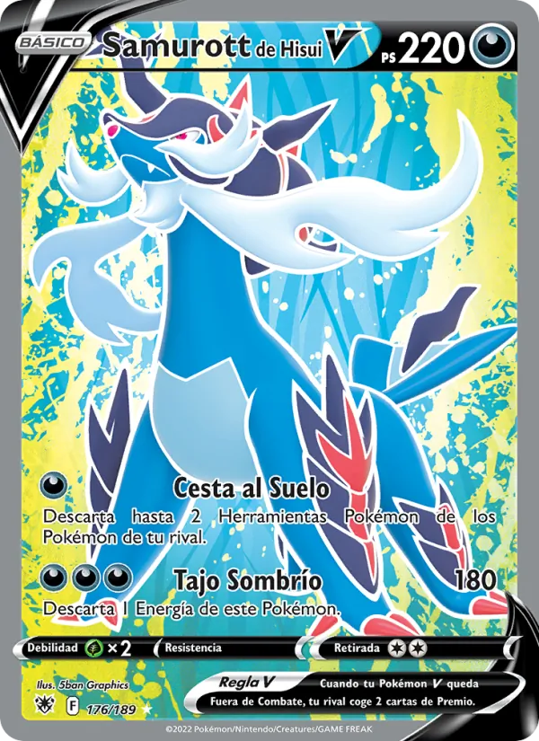 Carta Samurott de Hisui V de la expansión Resplandor Astral, número 176/189