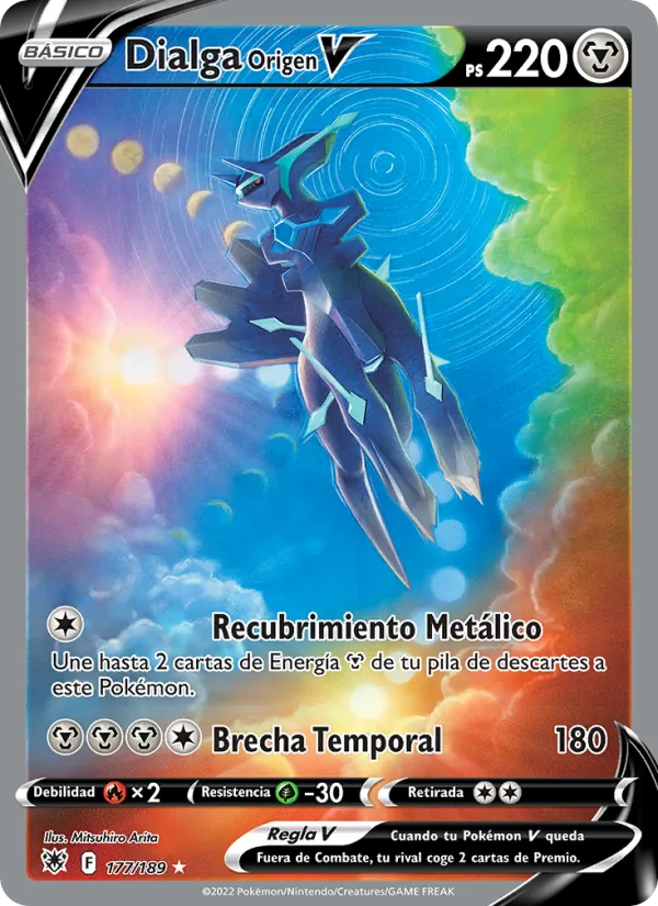 Carta Dialga Origen V de la expansión Resplandor Astral, número 177/189