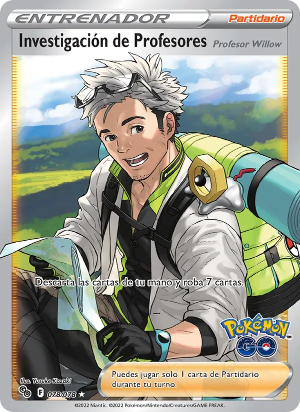 Carta Investigación de Profesores de la expansión Pokémon GO, número 078/78