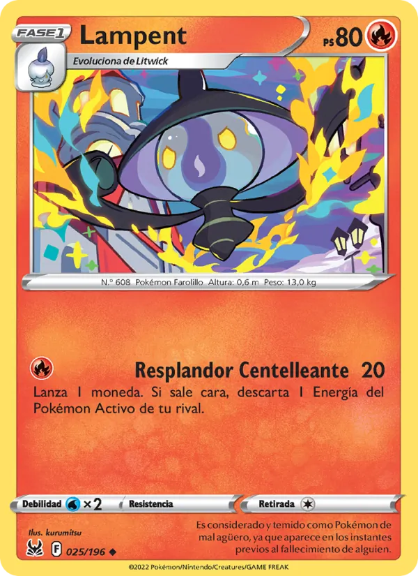 Carta Lampent de la expansión Origen Perdido, número 025/196