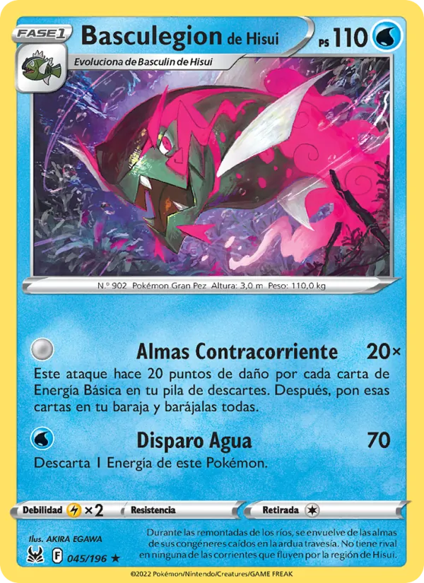 Carta Basculegion de Hisui de la expansión Origen Perdido, número 045/196