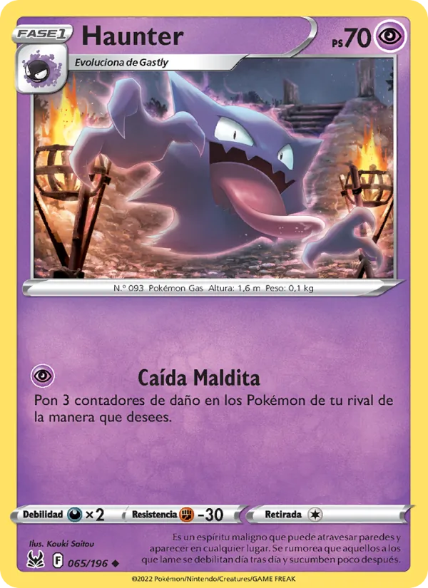 Carta Haunter de la expansión Origen Perdido, número 065/196