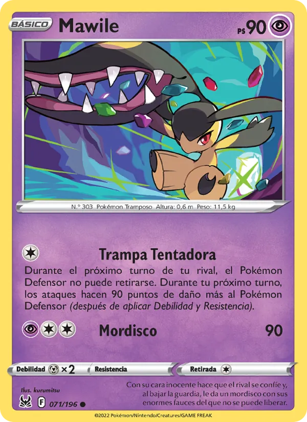 Carta Mawile de la expansión Origen Perdido, número 071/196