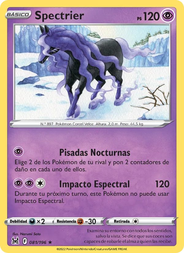 Carta Spectrier de la expansión Origen Perdido, número 081/196