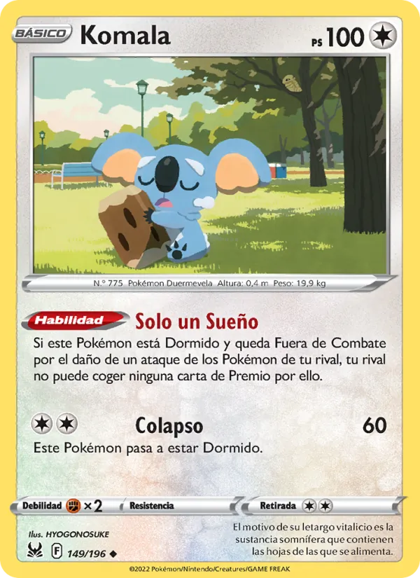 Carta Komala de la expansión Origen Perdido, número 149/196