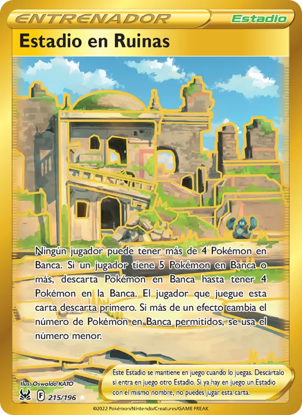 Carta Estadio en Ruinas de la expansión Origen Perdido, número 215/196