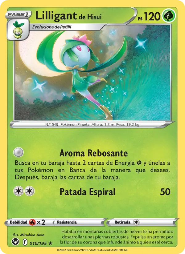 Carta Lilligant de Hisui de la expansión Tempestad Plateada, número 010/195
