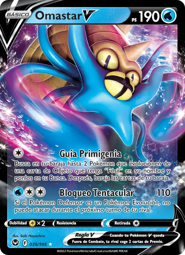 Carta Omastar V de la expansión Tempestad Plateada, número 035/195