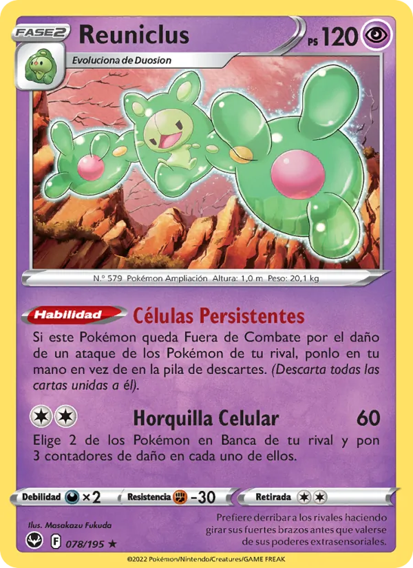 Carta Reuniclus de la expansión Tempestad Plateada, número 078/195