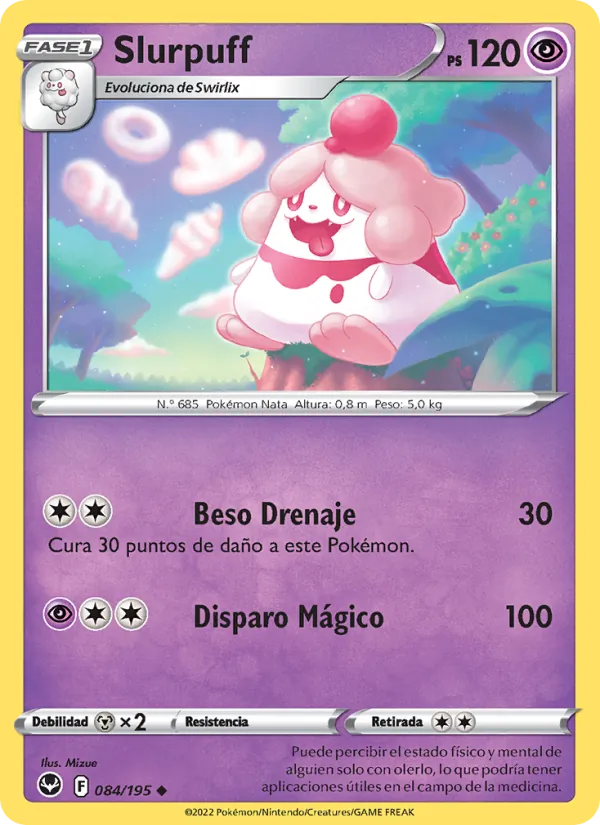 Carta Slurpuff de la expansión Tempestad Plateada, número 084/195