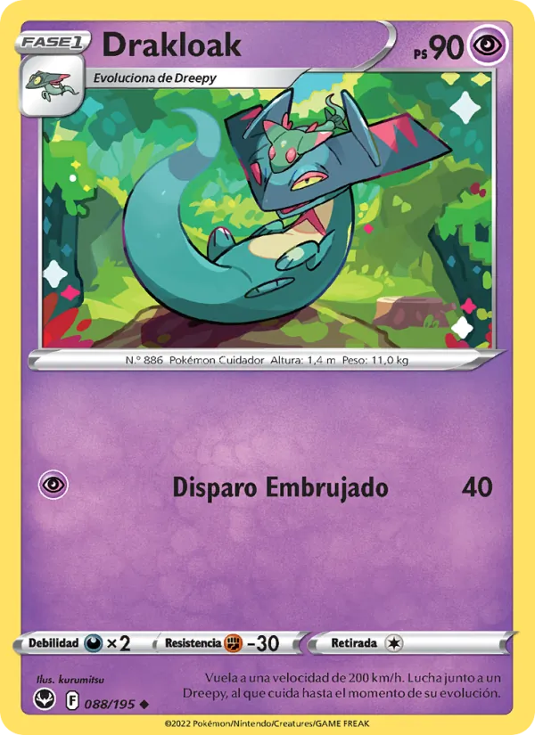 Carta Drakloak de la expansión Tempestad Plateada, número 088/195