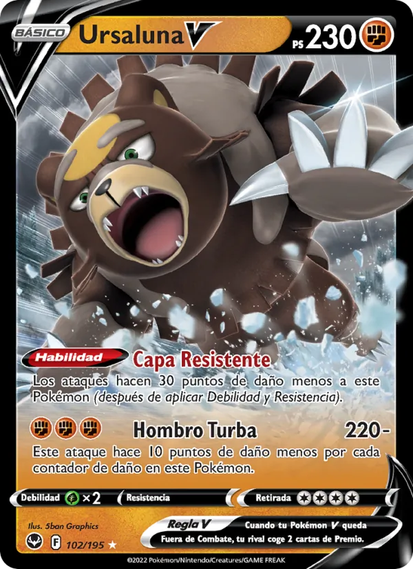 Carta Ursaluna V de la expansión Tempestad Plateada, número 102/195