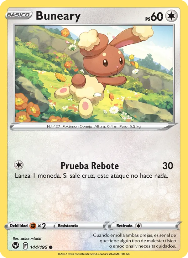 Carta Buneary de la expansión Tempestad Plateada, número 144/195