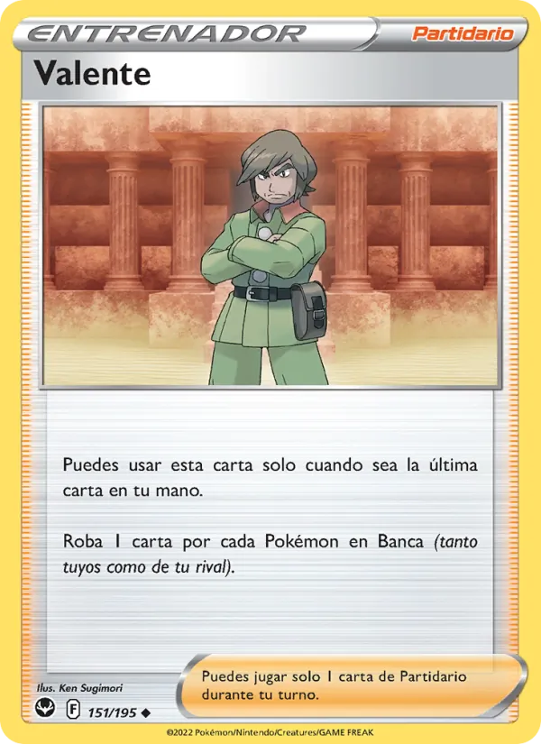 Carta Valente de la expansión Tempestad Plateada, número 151/195