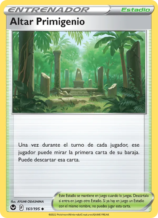 Carta Altar Primigenio de la expansión Tempestad Plateada, número 161/195