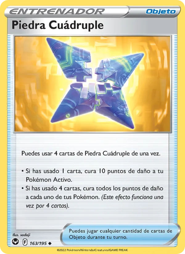 Carta Piedra Cuádruple de la expansión Tempestad Plateada, número 163/195