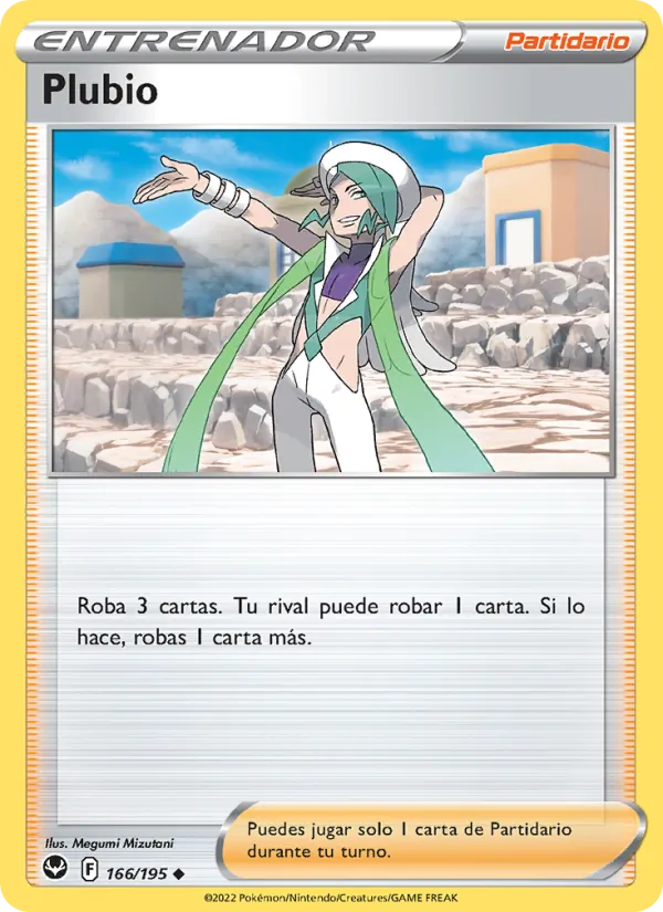 Carta Plubio de la expansión Tempestad Plateada, número 166/195