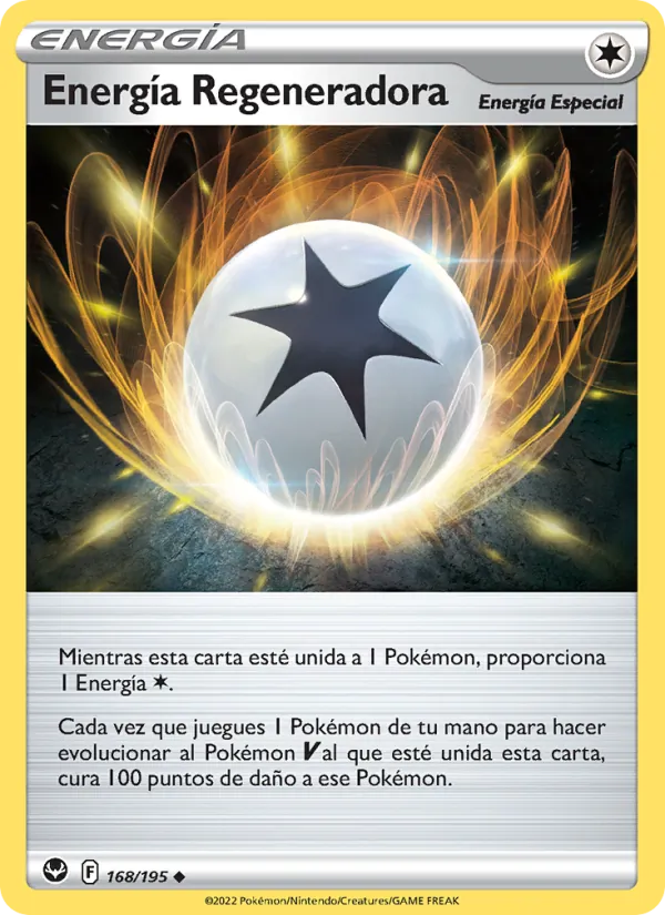 Carta Energía Regeneradora de la expansión Tempestad Plateada, número 168/195