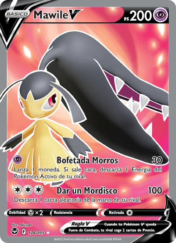 Carta Mawile V de la expansión Tempestad Plateada, número 178/195