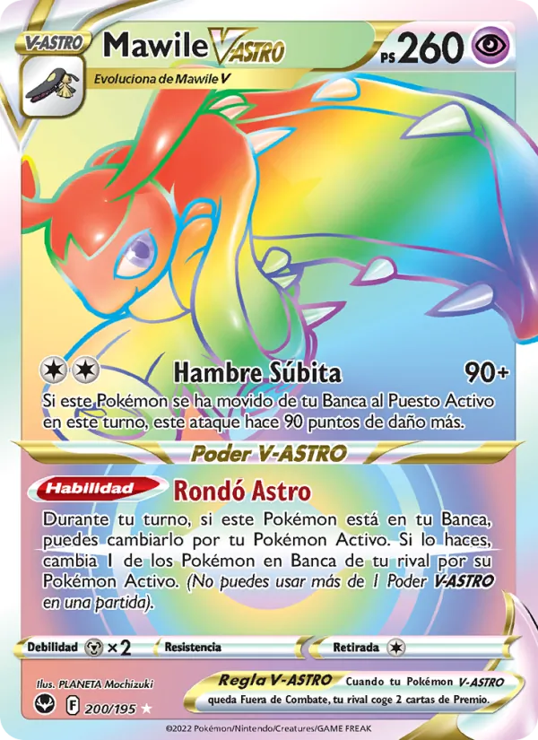 Carta Mawile V-ASTRO de la expansión Tempestad Plateada, número 200/195