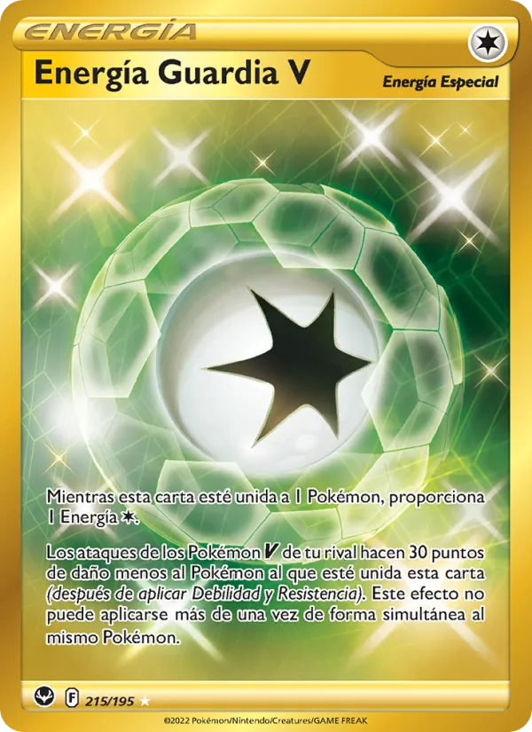 Carta Energía Guardia V de la expansión Tempestad Plateada, número 215/195
