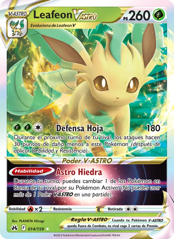 Carta Leafeon V-ASTRO de la expansión Cenit Supremo, número 014/159