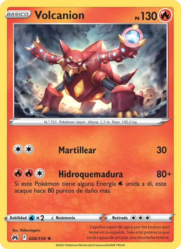 Carta Volcanion de la expansión Cenit Supremo, número 026/159