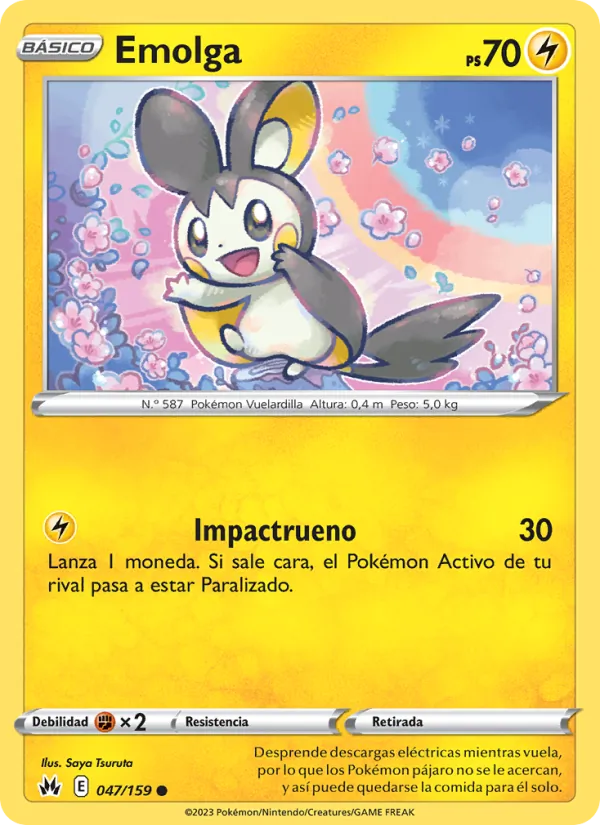 Carta Emolga de la expansión Cenit Supremo, número 047/159