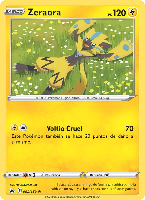 Carta Zeraora de la expansión Cenit Supremo, número 052/159