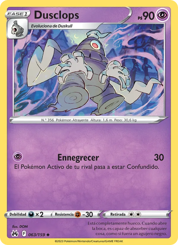 Carta Dusclops de la expansión Cenit Supremo, número 063/159