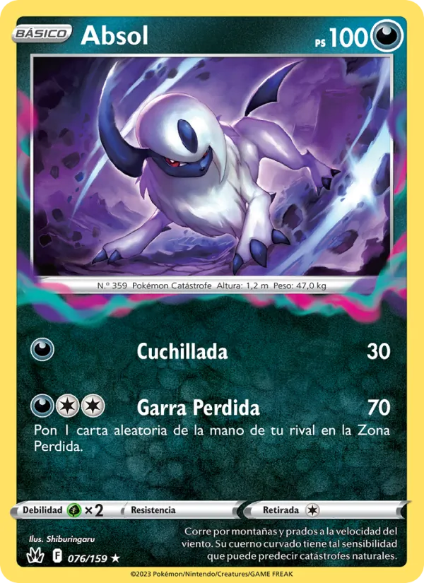 Carta Absol de la expansión Cenit Supremo, número 076/159