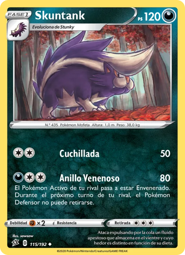 Carta Skuntank de la expansión Choque Rebelde, número 115/192