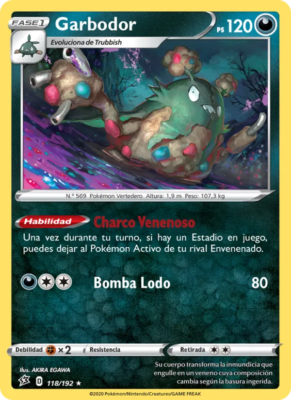 Carta Garbodor de la expansión Choque Rebelde, número 118/192