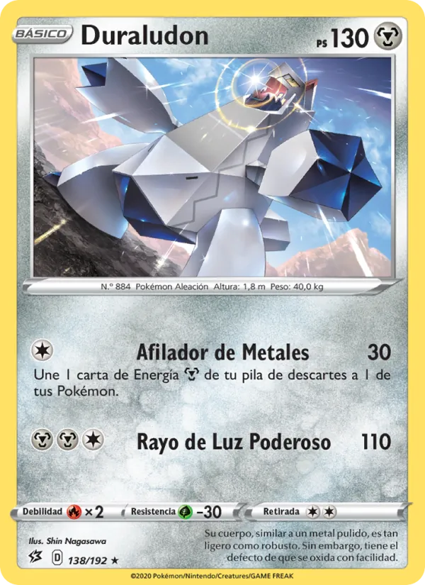 Carta Duraludon de la expansión Choque Rebelde, número 138/192