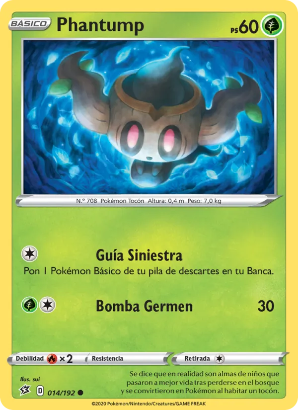 Carta Phantump de la expansión Choque Rebelde, número 14/192