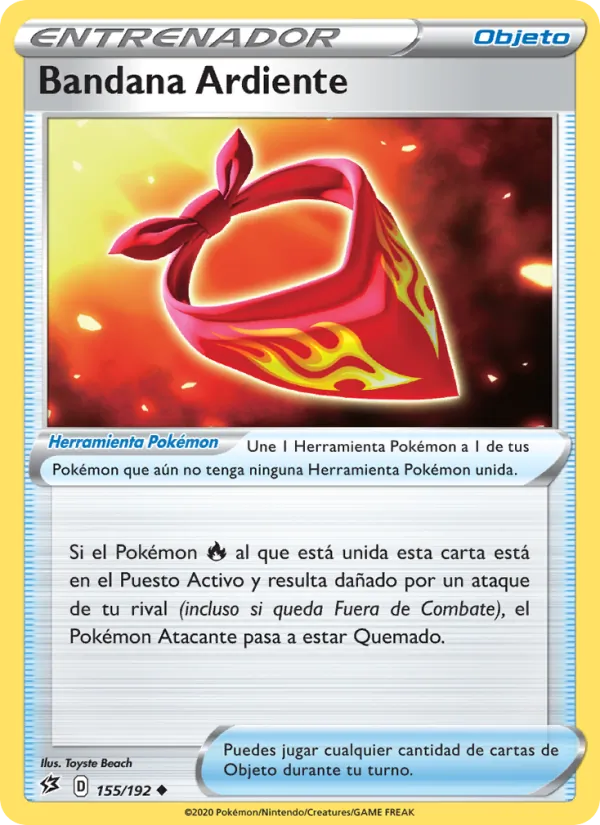 Carta Bandana Ardiente de la expansión Choque Rebelde, número 155/192