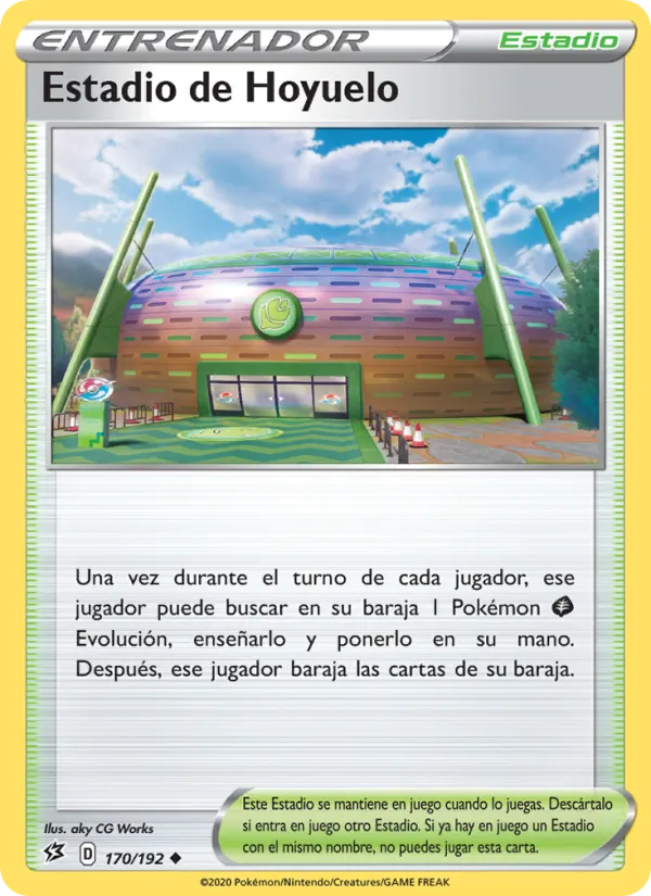 Carta Estadio de Hoyuelo de la expansión Choque Rebelde, número 170/192