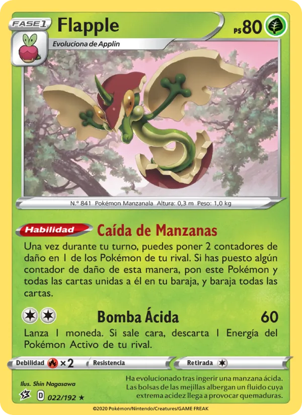 Carta Flapple de la expansión Choque Rebelde, número 22/192