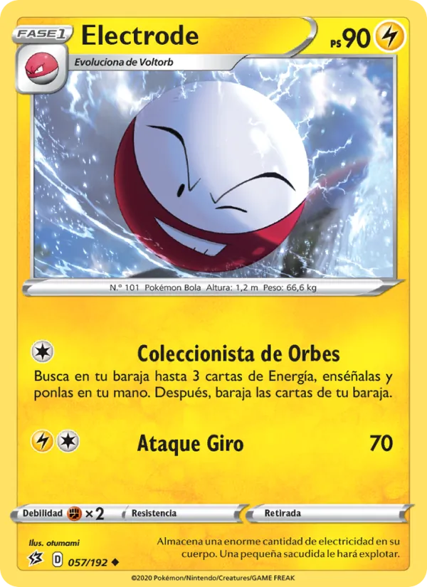 Carta Electrode de la expansión Choque Rebelde, número 57/192