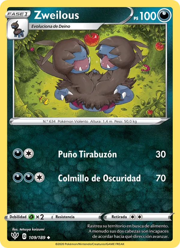 Carta Zweilous de la expansión Oscuridad Incandescente, número 109/189