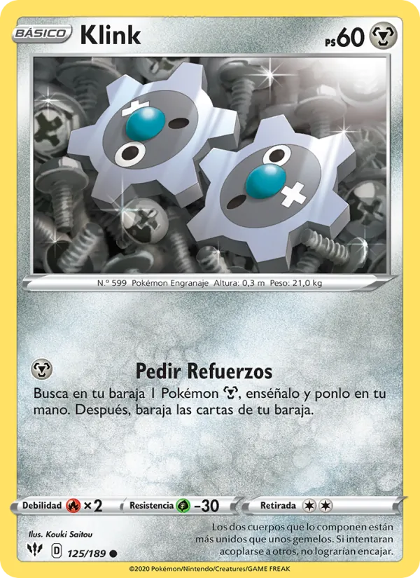 Carta Klink de la expansión Oscuridad Incandescente, número 125/189