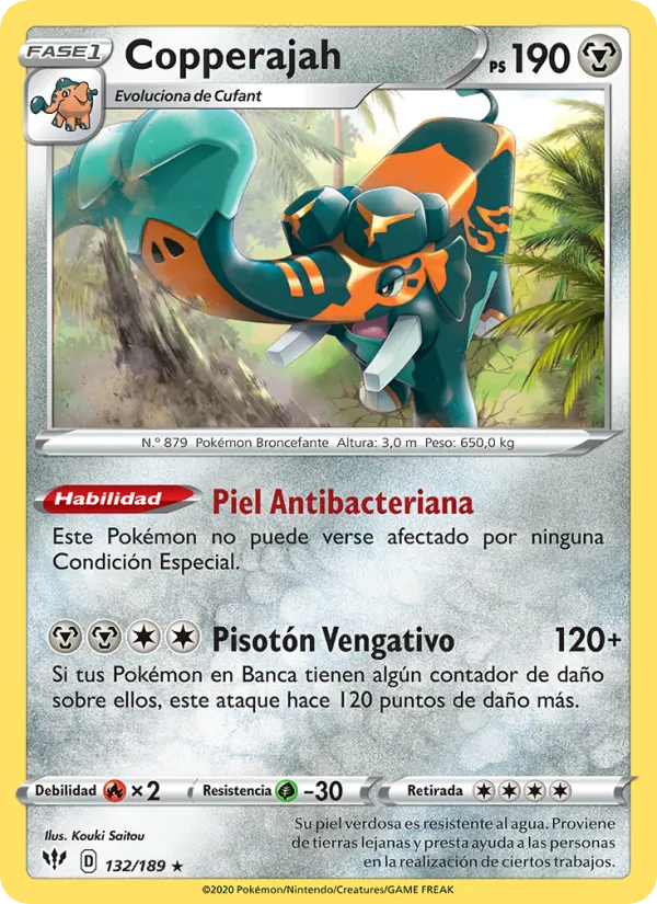 Carta Copperajah de la expansión Oscuridad Incandescente, número 132/189