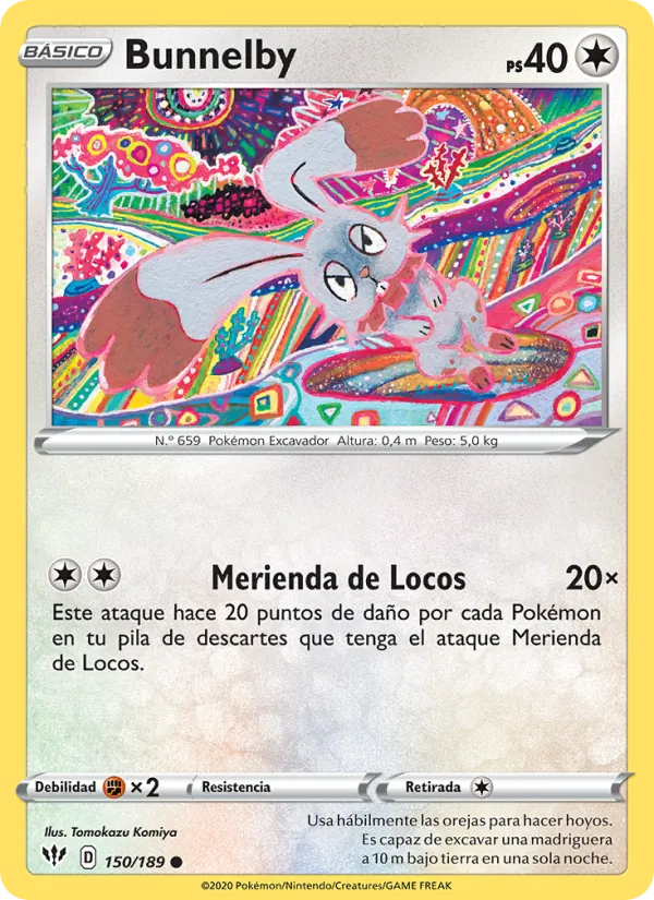 Carta Bunnelby de la expansión Oscuridad Incandescente, número 150/189