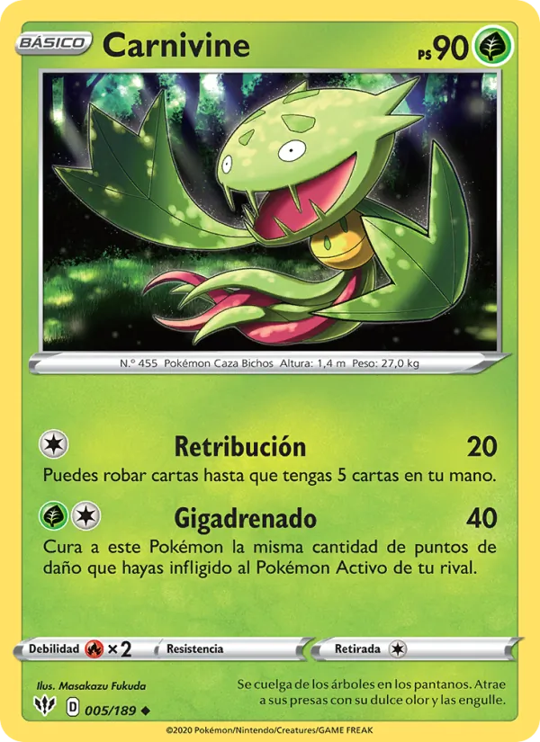 Carta Carnivine de la expansión Oscuridad Incandescente, número 5/189