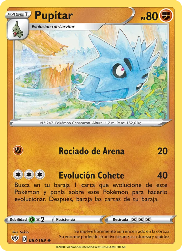 Carta Pupitar de la expansión Oscuridad Incandescente, número 87/189