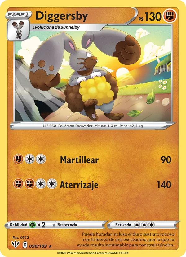Carta Diggersby de la expansión Oscuridad Incandescente, número 96/189