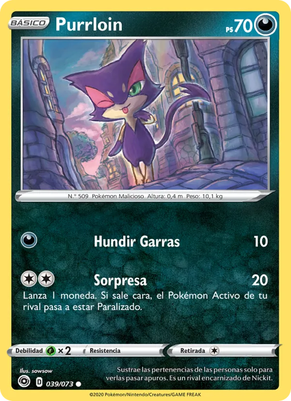 Carta Purrloin de la expansión Camino de Campeones, número 39/73